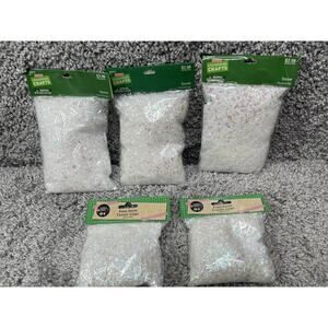 Mixed Lot 5 Packages Crafter’s Square Faux Snow White Christmas Crafts New